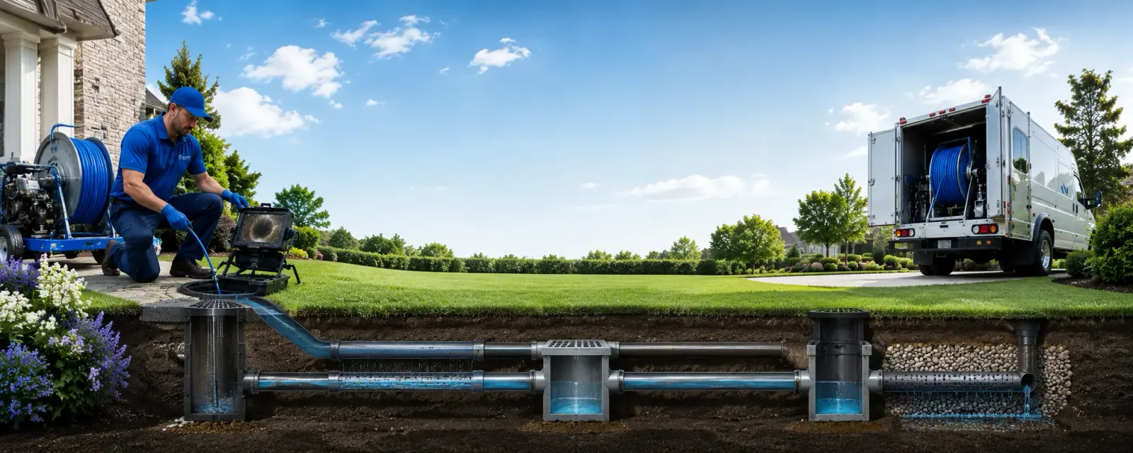 Outdoor drain cleaning information for Adamant, VT